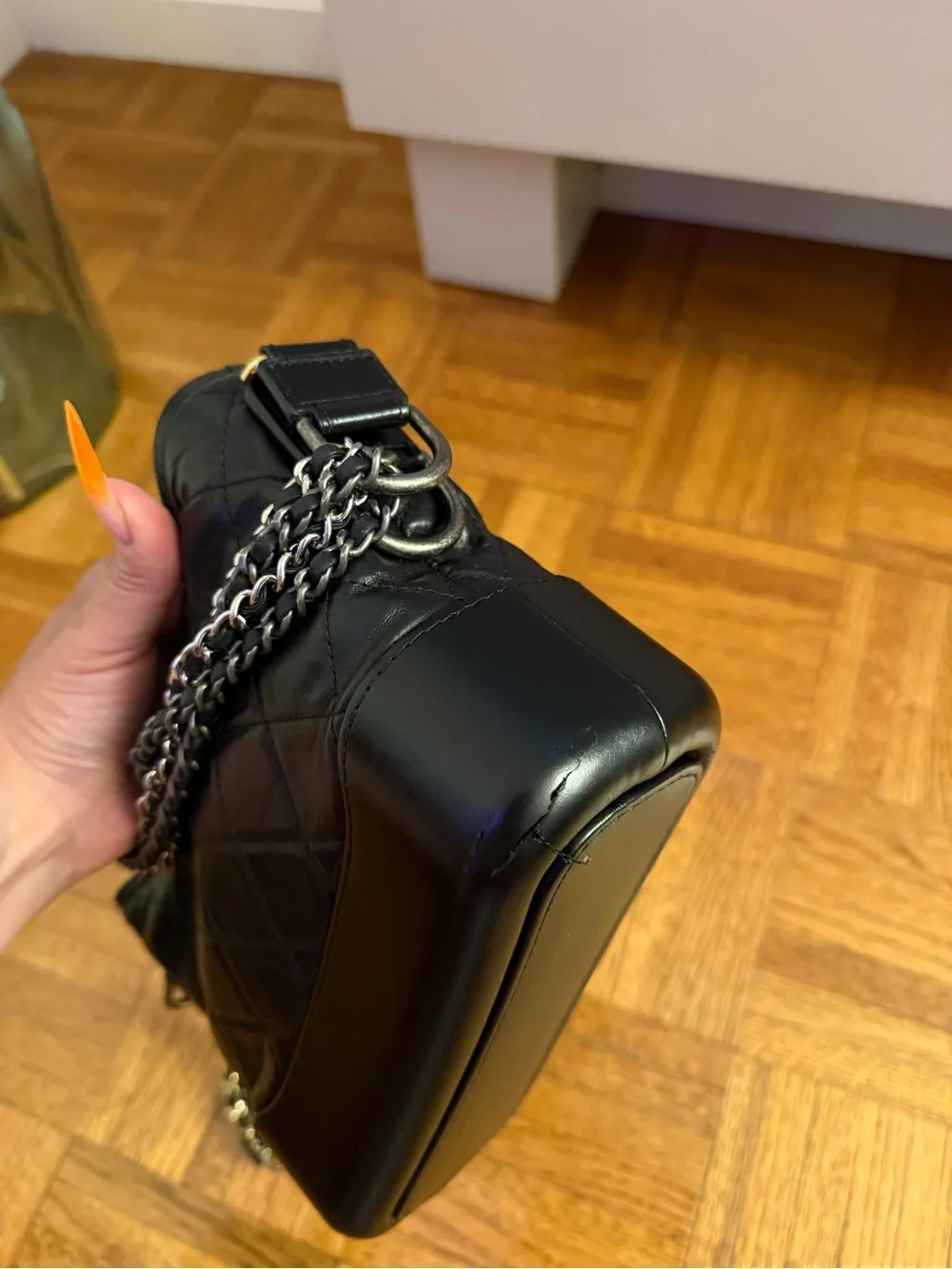 CHANEL Aged Calfskin Small Gabrielle